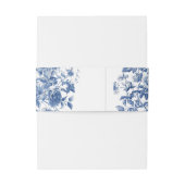 Dusty Blue Toile Floral Wedding Invitation 招待状ベリーバンド (裏面例)