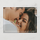 Dusty Blue Vintage Photo Wedding Thank You ポストカード (裏面)