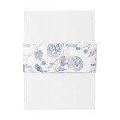 Dusty Blue Watercolor Floral Wedding 招待状ベリーバンド (裏面例)