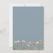 Dusty Blue Watercolor Wildflower Bridal Shower 招待状 (裏面)