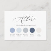 Dusty Blue Wedding Attire Card 招待状 (正面)