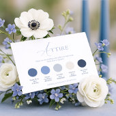 Dusty Blue Wedding Attire Card 招待状