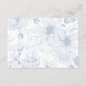Dusty Blue Wedding Attire Card | Floral Attire 招待状 (裏面)