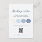 Dusty Blue Wedding Attire Card with QR Code 招待状 (正面)