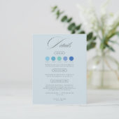 Dusty blue wedding attire dress code cards エンクロージャーカード (スタンド正面)