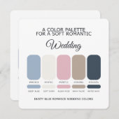 Dusty Blue Wedding Color Palette Romantic Wedding 招待状 (正面/裏面)