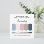 Dusty Blue Wedding Color Palette Romantic Wedding 招待状 (スタンド正面)