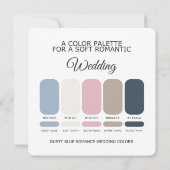 Dusty Blue Wedding Color Palette Romantic Wedding 招待状 (裏面)