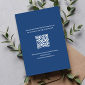 Dusty Blue Wedding Details QR Code Insert エンクロージャーカード