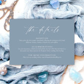 Dusty Blue Wedding Enclosure Card エンクロージャーカード