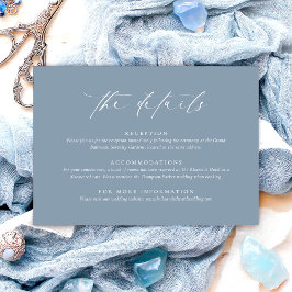 Dusty Blue Wedding Enclosure Card エンクロージャーカード