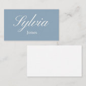 Dusty blue wedding & Engagement table place card プレイスカード (正面/裏面)
