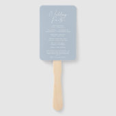 Dusty Blue Wedding Fan Program ハンドファン (裏面)