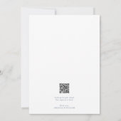Dusty Blue Wedding Invitation with QR Code 招待状 (裏面)