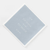 Dusty Blue Wedding Napkin – To Have and To Hold (コーナー)