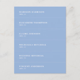 Dusty Blue Wedding Place Name Card DIY 招待状