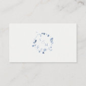 Dusty Blue Wedding Registry Card with QR Code エンクロージャーカード (裏面)