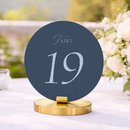 Dusty Blue Wedding Table Number Sign 1-19 サンキューカード