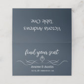 Dusty Blue Wedding Table Seating Cards プレイスカード (外部開封)