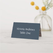 Dusty Blue Wedding Table Seating Cards プレイスカード (裏面)