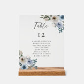 Dusty Blue Wedding Table Seating Chart アクリルサイン (正面)
