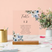 Dusty Blue Wedding Table Seating Chart アクリルサイン (ウェディング)