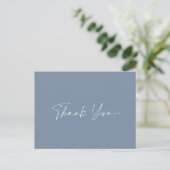 Dusty Blue Wedding Thank You Card  案内ポストカード (スタンド正面)
