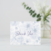 Dusty Blue Wedding Thank You Card  案内ポストカード (スタンド正面)