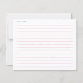 Dusty Blue Whimsical Bridal Shower Recipe Card (裏面)