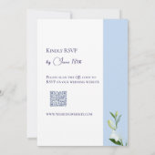 Dusty Blue White Lilly Wedding Invitation 招待状 (裏面)