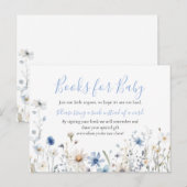 Dusty Blue Wildflower Baby in Bloom Books for Baby ポストカード (正面/裏面)