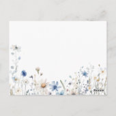 Dusty Blue Wildflower Baby in Bloom Books for Baby ポストカード (裏面)
