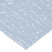 Dusty Blue Wildflower Baby Shower Table Runner ショートテーブルランナー (コーナー)