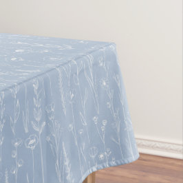 Dusty Blue Wildflower Baby Shower Tablecloth テーブルクロス