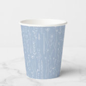Dusty Blue Wildflower Party Cup | Botanical 紙コップ (裏面)