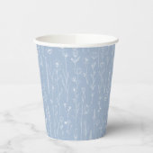 Dusty Blue Wildflower Party Cup | Botanical 紙コップ (左)