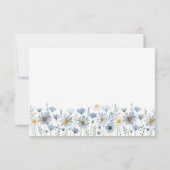 Dusty Blue Wildflower QR Code Wedding RSVP (裏面)