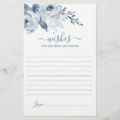 Dusty Blue Wishes for the Bride card (正面)