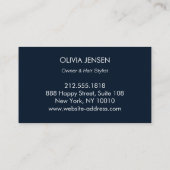 Dusty Blue Your Photo Showcase美容師 名刺 (裏面)