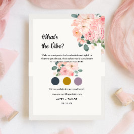 Dusty Blush Pink Floral Wedding  招待状ベリーバンド