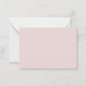 Dusty blush pink ivory bow response RSVP ノートカード (裏面)