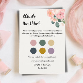 Dusty Blush Pink Wedding Guest Dress Code Card エンクロージャーカード