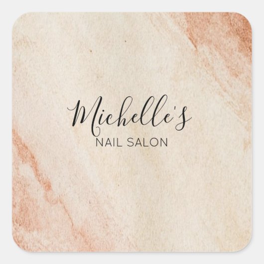 Dusty brown powder chic スクエアシール (正面)