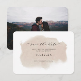 Dusty Champagne Water color Photo Save the Date