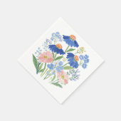 Dusty Cornflower Wildflower Meadow Baby Shower スタンダードカクテルナプキン (角)
