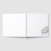 Dusty Floral and Gold Elegant Wedding Guest B ゲストブック (全面)