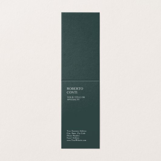 Dusty Green Unique Plain Minimalist  名刺 (外部フラット)