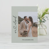 Dusty Green We Eloped 2 Photo Script 結婚's サンキューカード (スタンド正面)