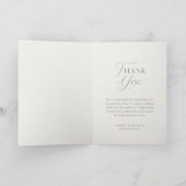 Dusty Lavender Floral Wedding Photo Thank You Card 招待状 (内部)