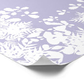 Dusty lavender snowflakes wedding welcome sign ポスター (角)